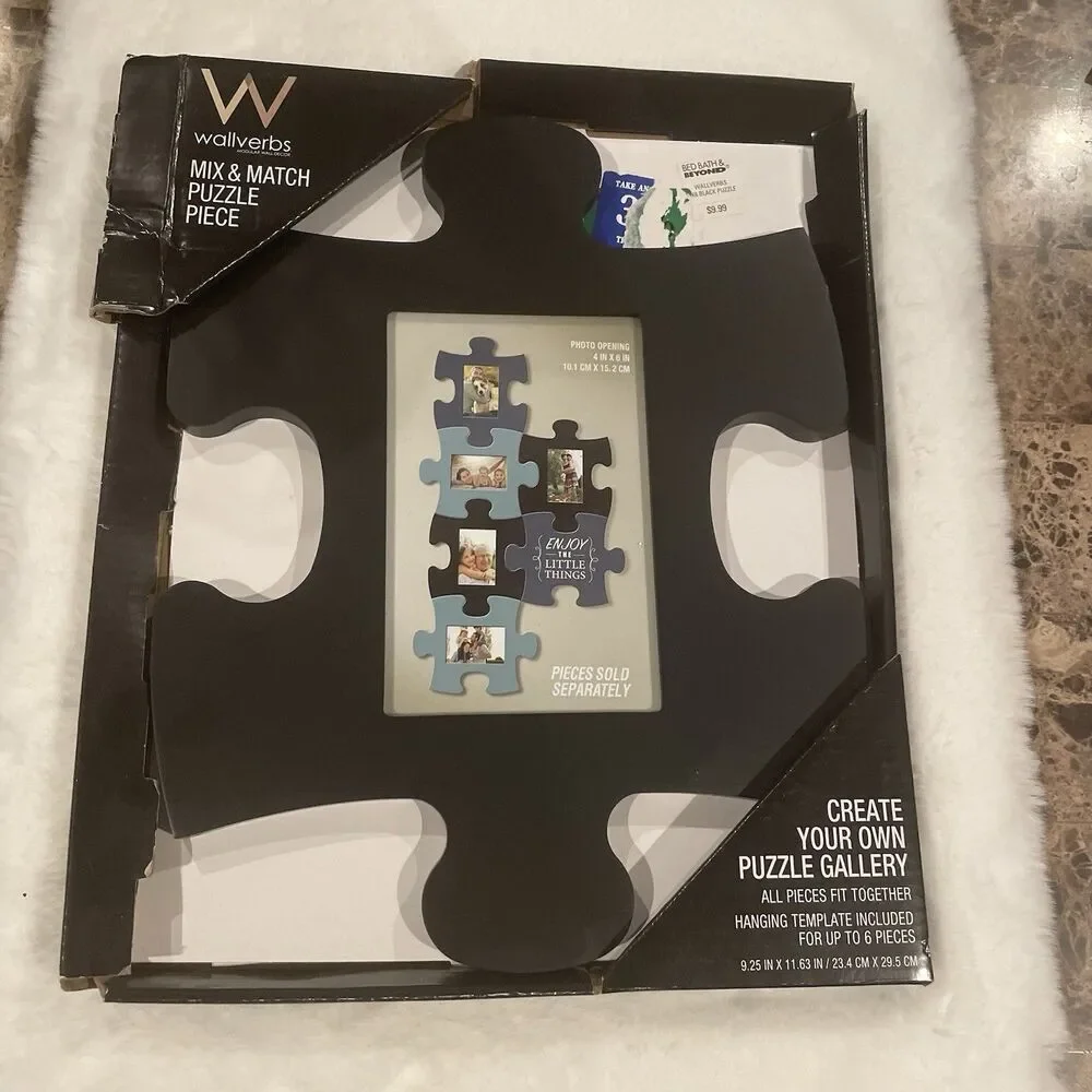 Wallverbs Puzzle Piece Picture Frame 4 X6 Black